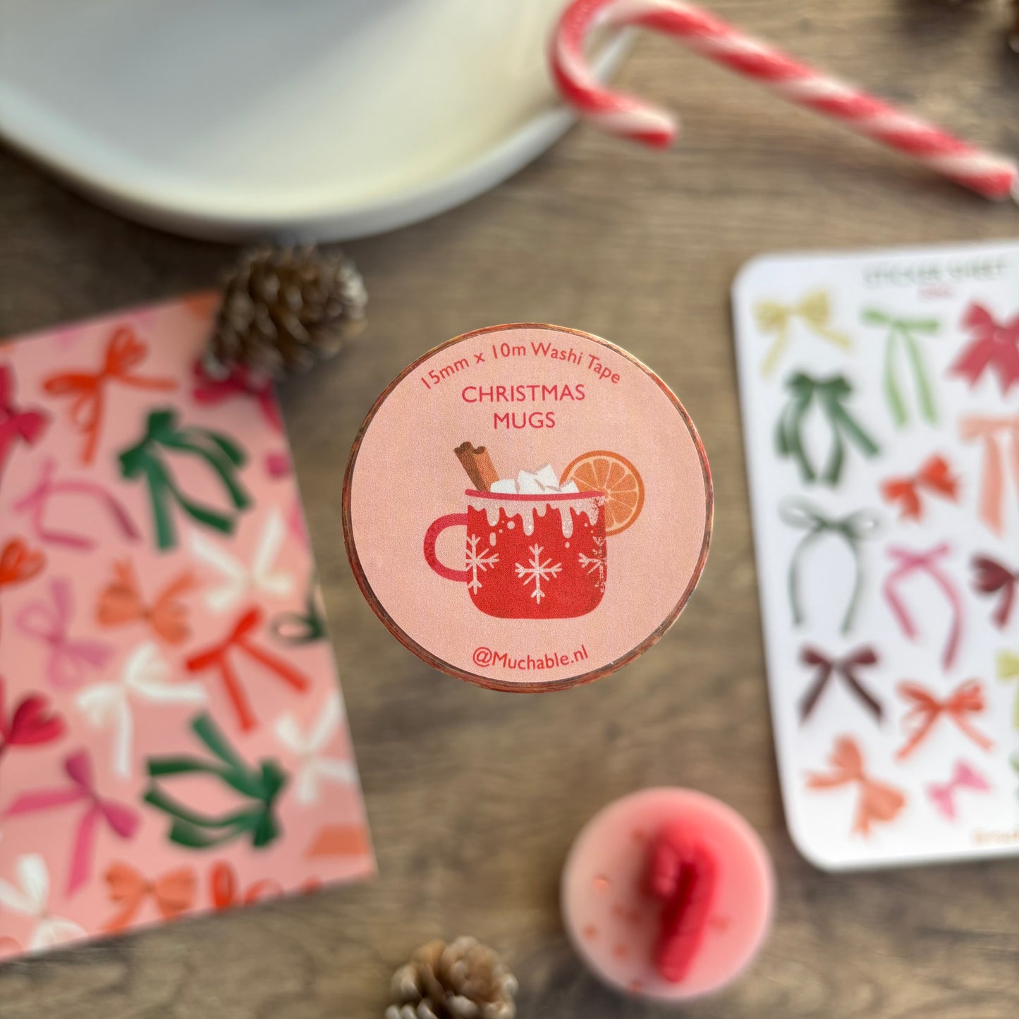 Christmas mugs - Washi-tape